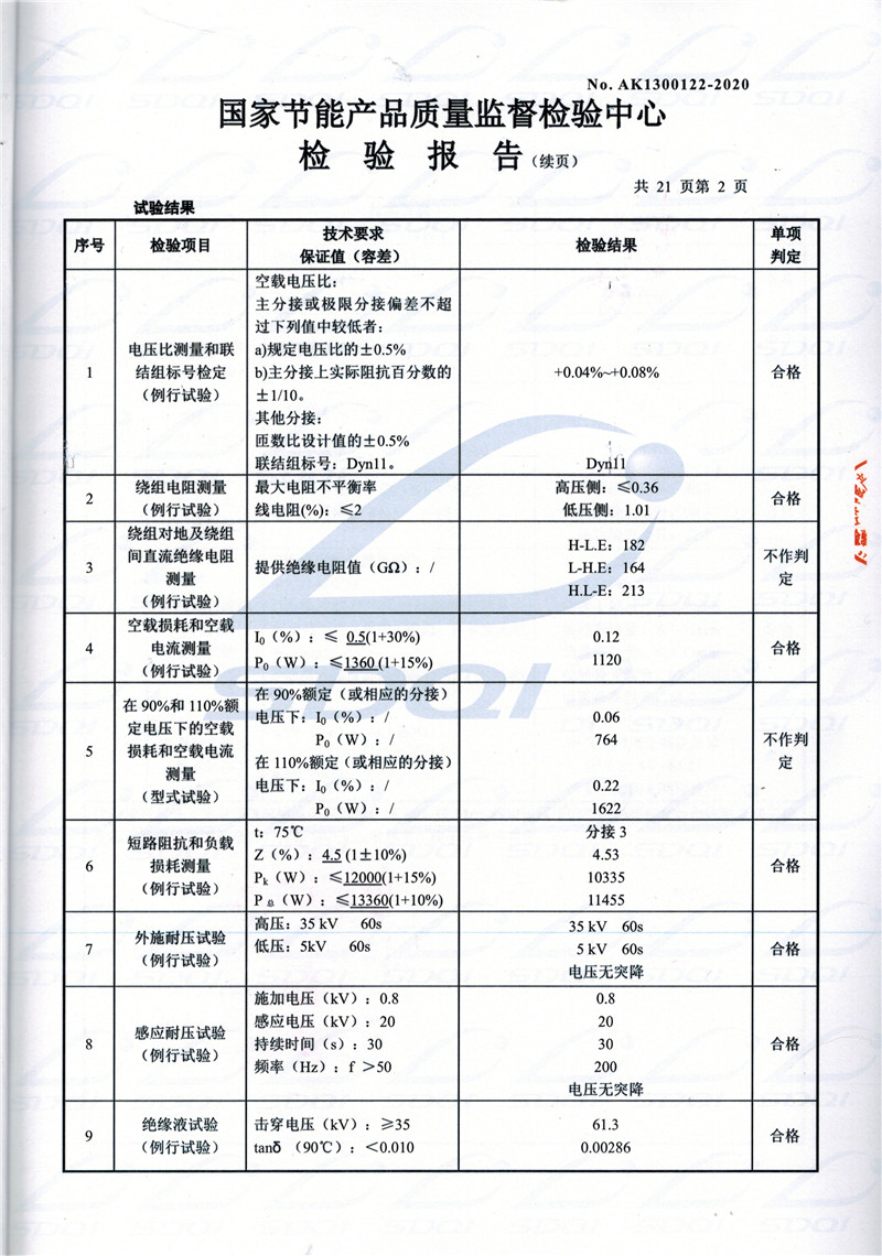 高低压试验报告-S11-1250内丘内丘内丘油浸式变压器-2.jpg